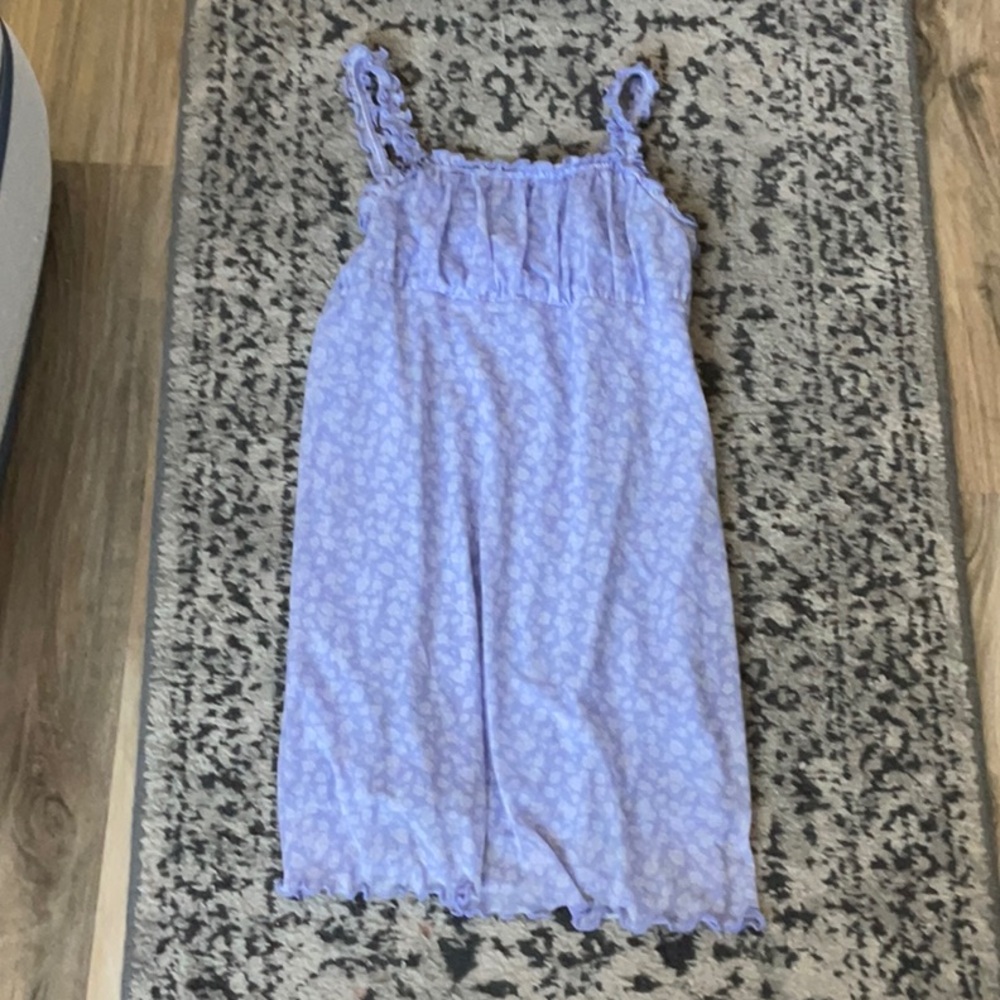 Purple floral art class dress